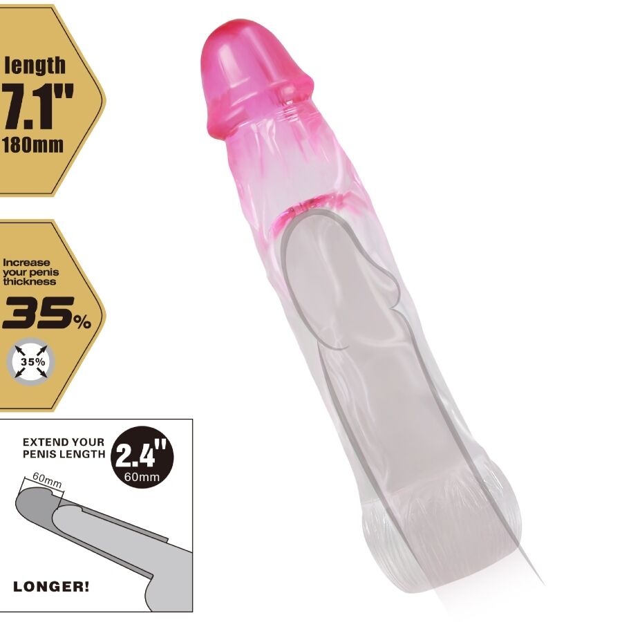 Pretty Love - Neron Realistische 6 Cm Penisvergrã–Sserungshãœlse Rosa