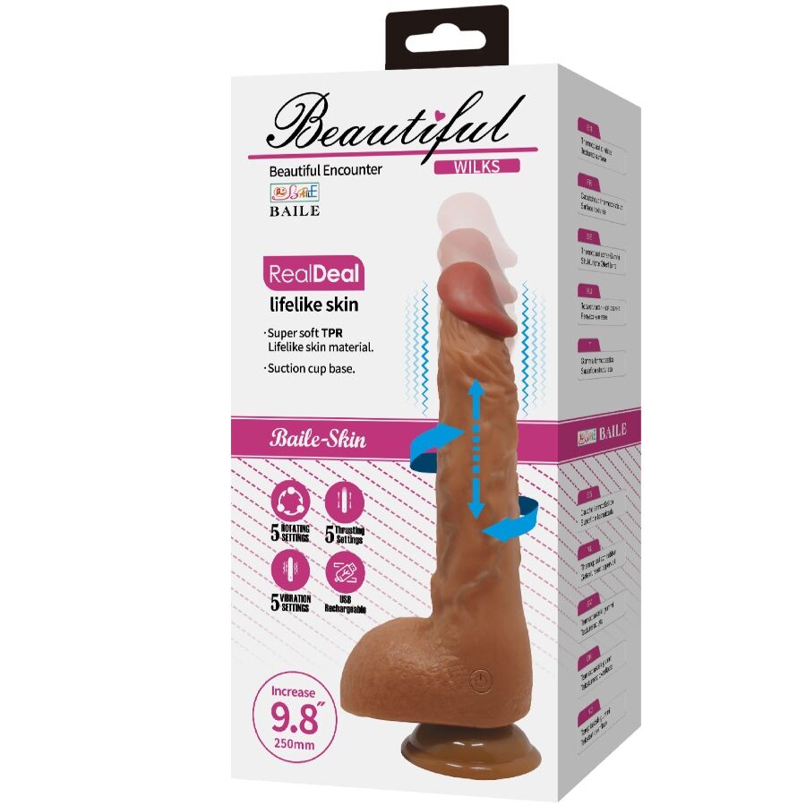 Baile - Schã–Ner Wilks 5 Einstellungen Realistischer Vibrator 25 Cm Mulato