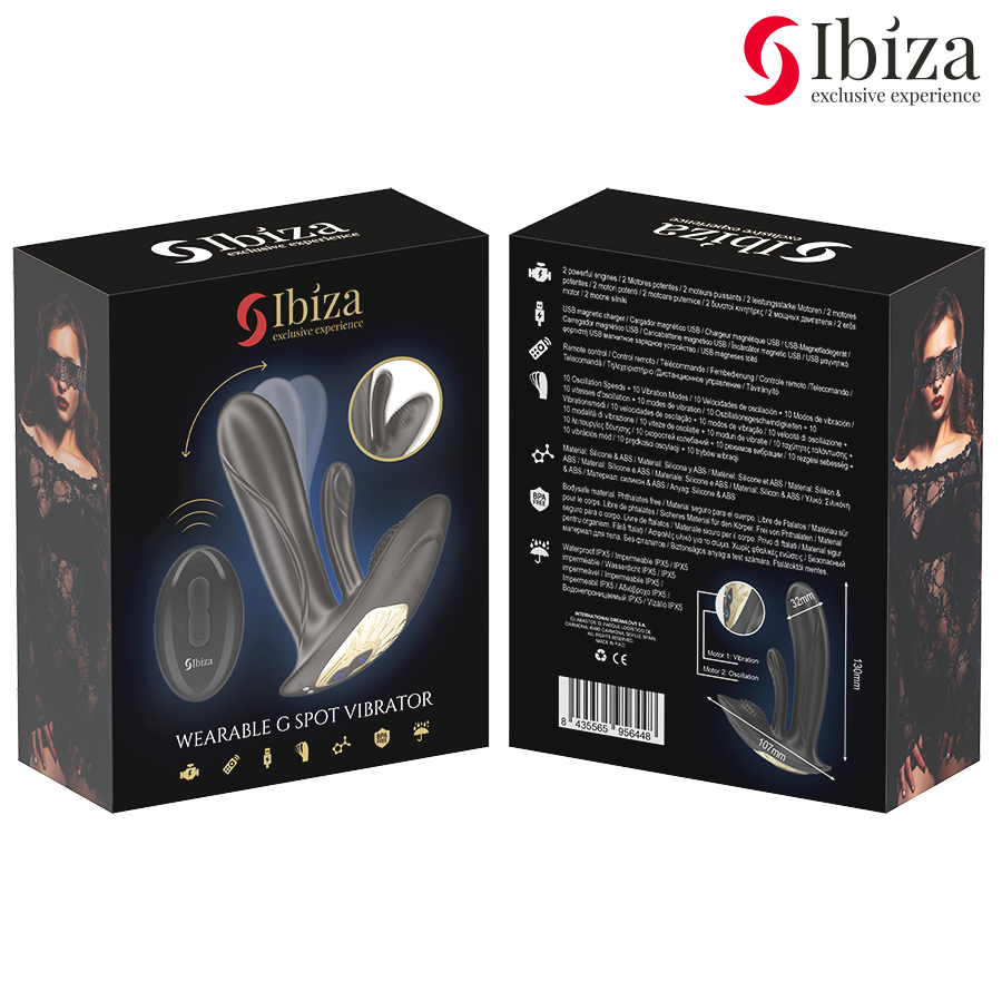 Ibiza Tragbarer Vibrator Mit G-Punkt- Und Klitorisstimulation Mit Fernbedienung