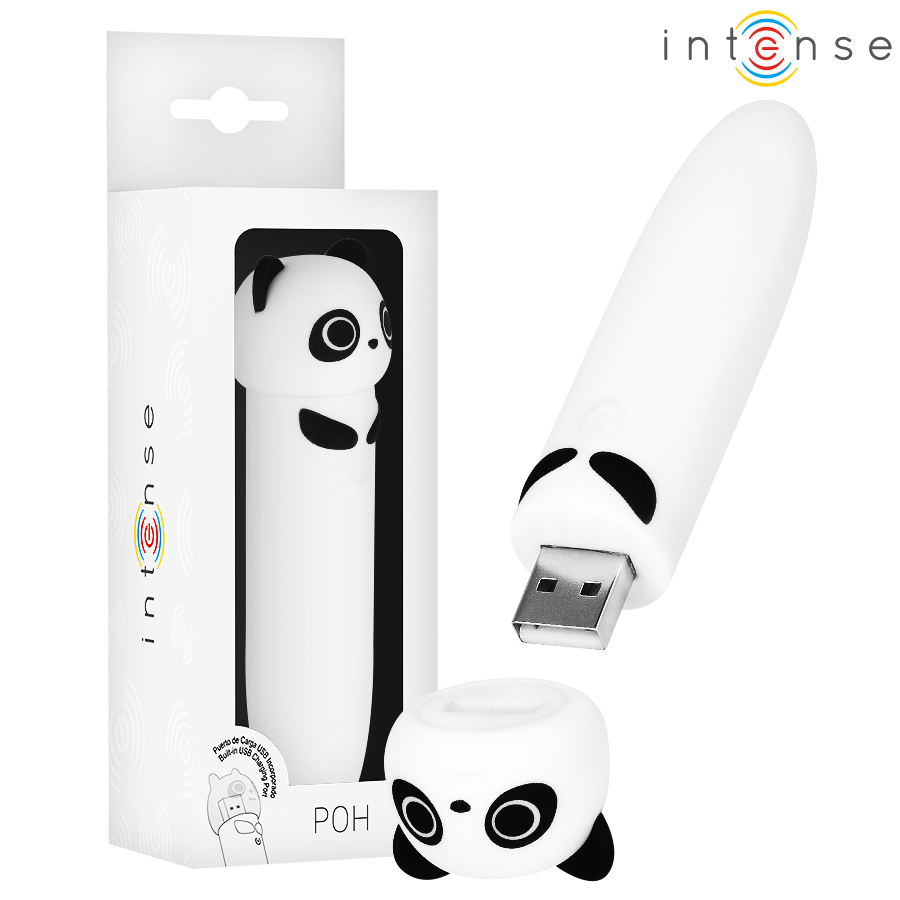 Intense - Poh Panda Vibrierender Bullet, Usb Wiederaufladbar, 10 X 2,2 Cm