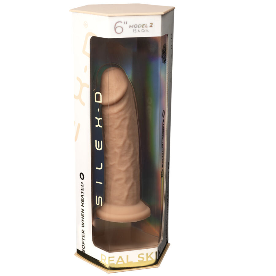 Silexd - Realistisches Penismodell 2 Thermoreaktives Silikon 15,4 Cm