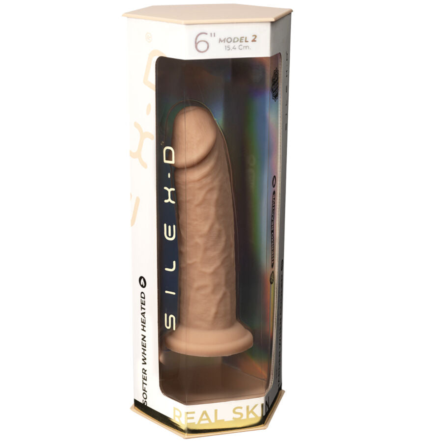 Silexd - Realistisches Penismodell 2 Premium Thermoaktives Silikon 15,4 Cm