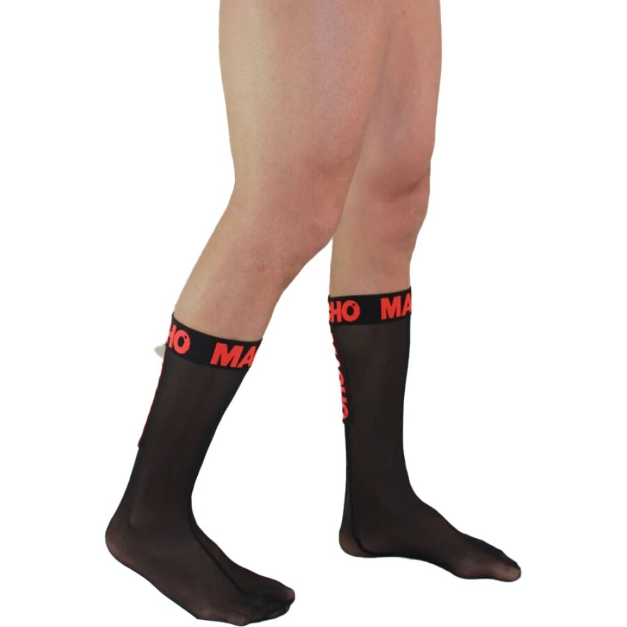 Macho - Dãœnne Socken Einheitsgrã–Sse Schwarz/Rot