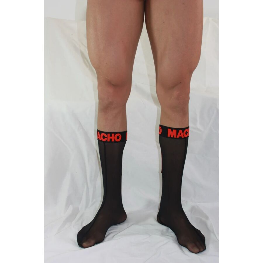 Macho - Dãœnne Socken Einheitsgrã–Sse Schwarz/Rot