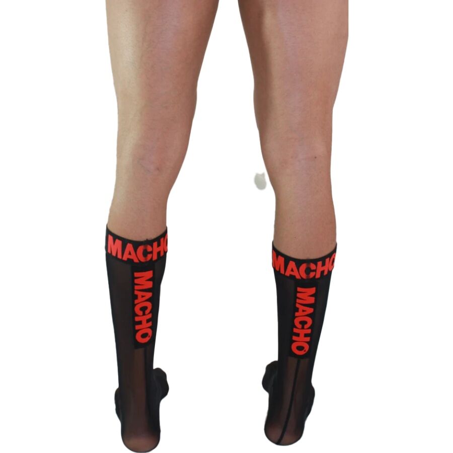 Macho - Dãœnne Socken Einheitsgrã–Sse Schwarz/Rot