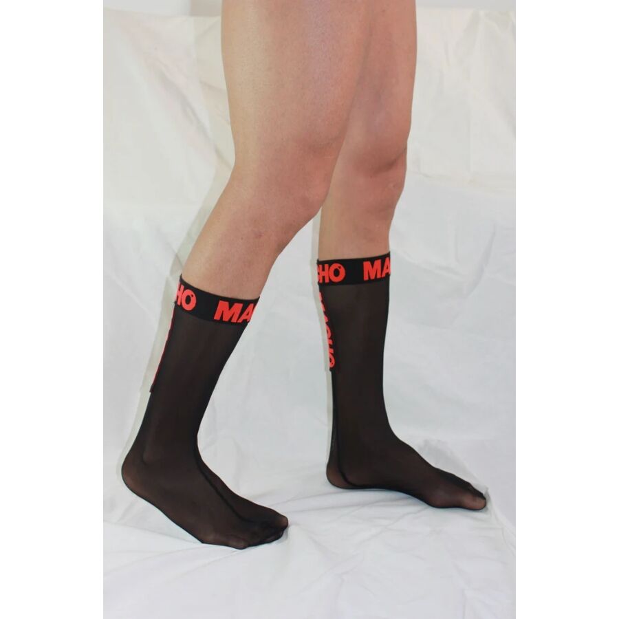 Macho - Dãœnne Socken Einheitsgrã–Sse Schwarz/Rot