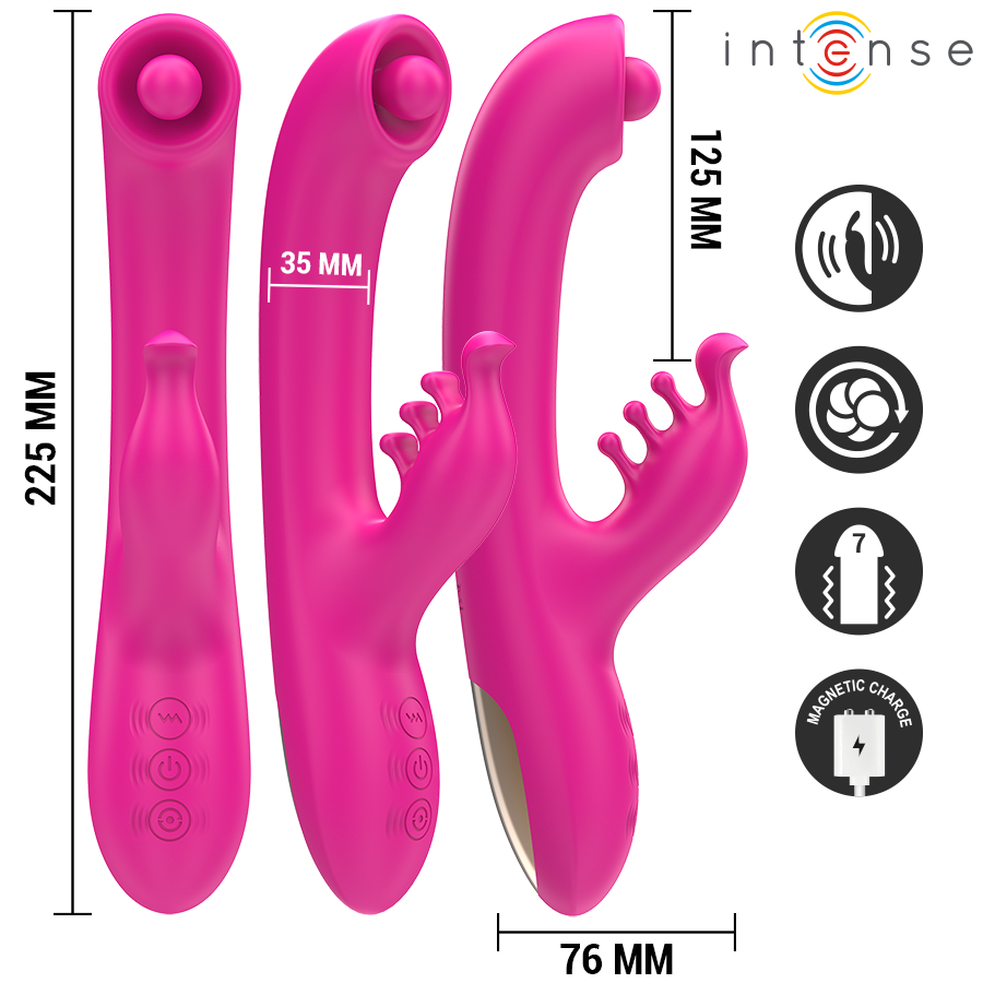 Intense - Christina Multifunktions-Rabbit-Vibrator 22,5 Cm Rosa