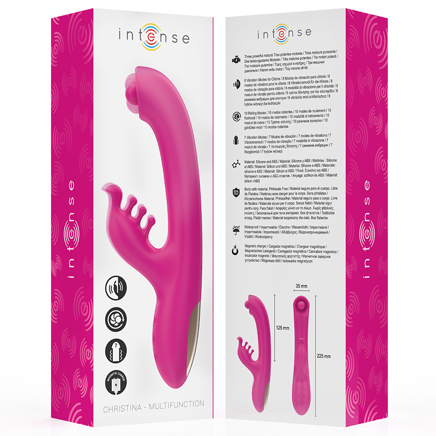 Intense - Christina Multifunktions-Rabbit-Vibrator 22,5 Cm Rosa