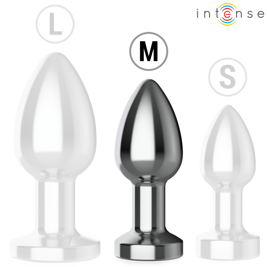Intense - Metal Anal Plug, 10 Vibrations with Remote Control, M