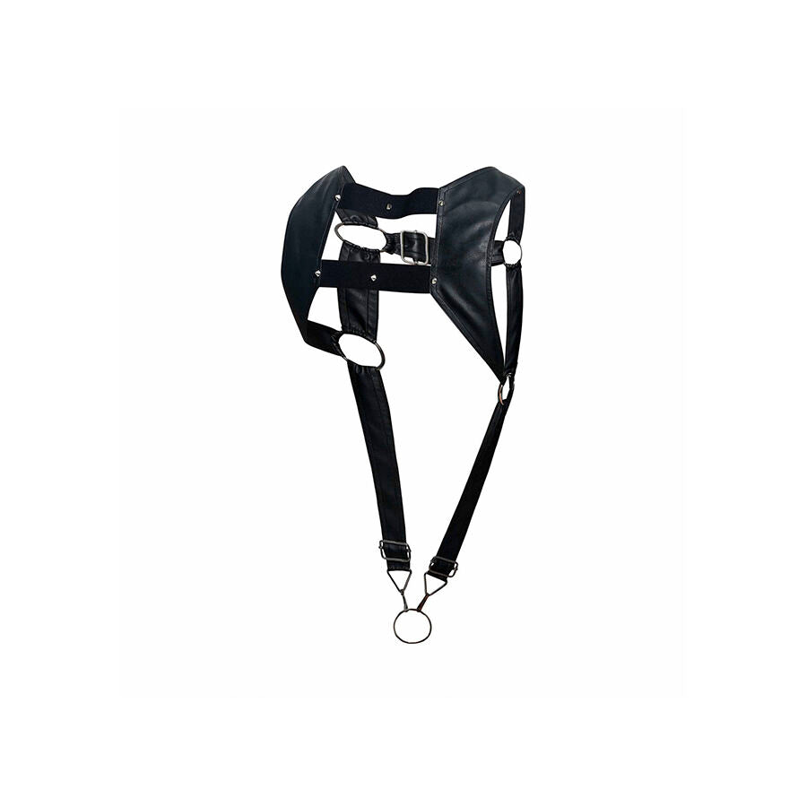 Mob - Dngeon Schwarzes Harness Mit Oberem Cockring Einheitsgröße