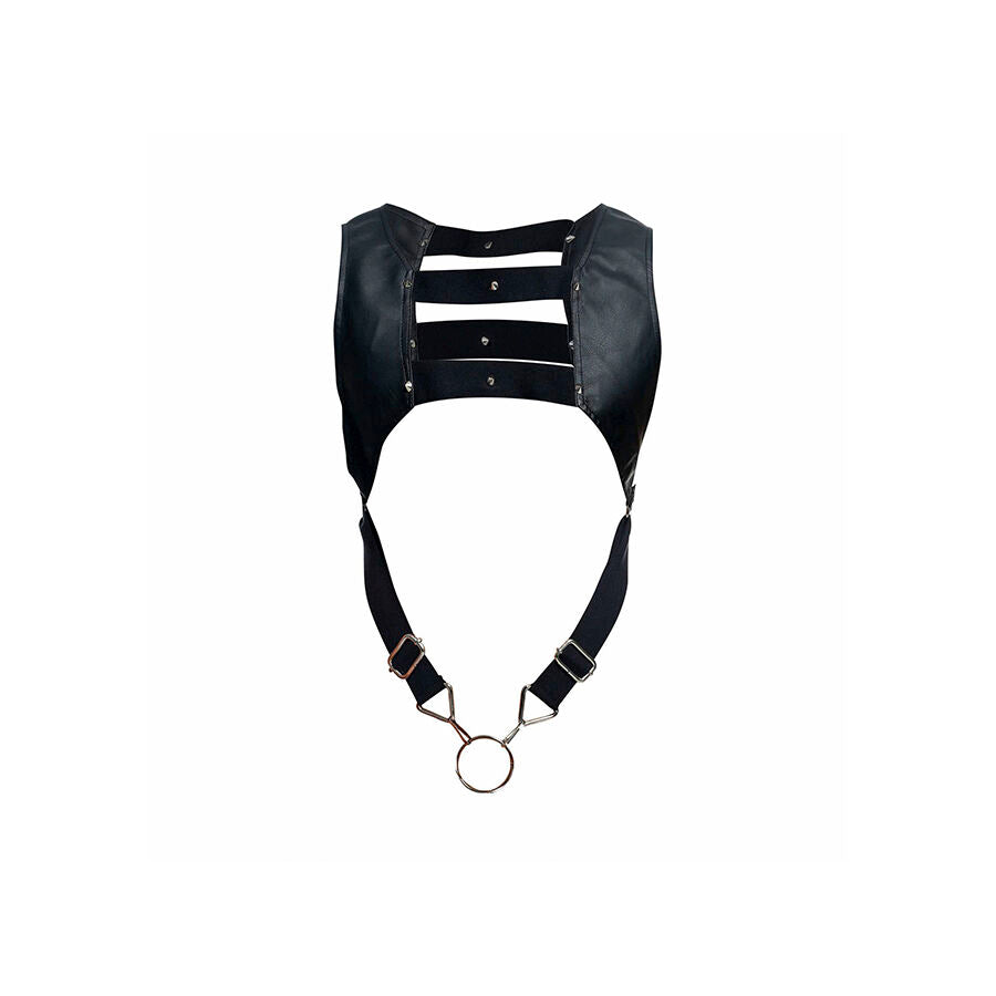Mob - Dngeon Schwarzes Harness Mit Oberem Cockring Einheitsgröße