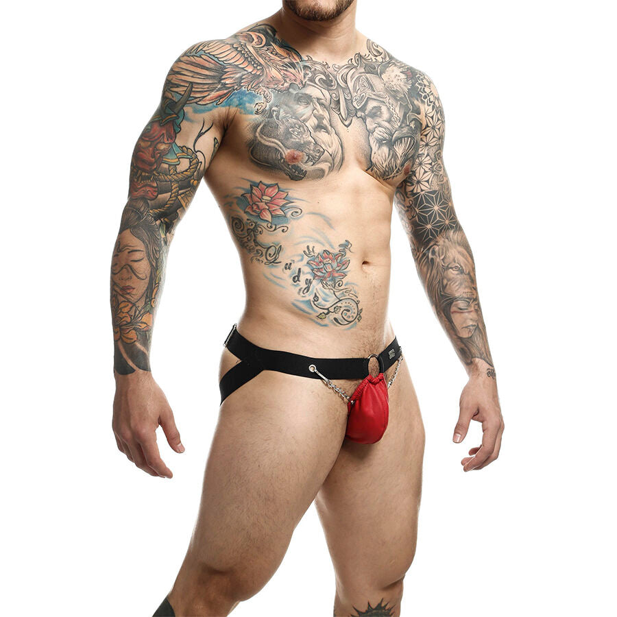 Mob - Dngeon Roter Jockstrap Mit Ketten Einheitsgröße