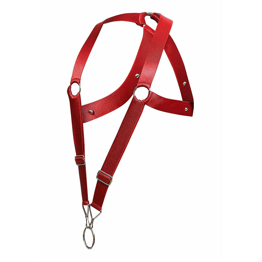 Mob - Dngeon Cross Back Harness Rot Einheitsgröße