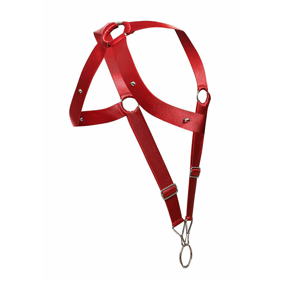 Mob - Dngeon Cross Back Harness Rot Einheitsgröße