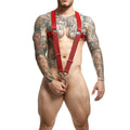 Mob - Dngeon Cross Back Harness Rot Einheitsgröße