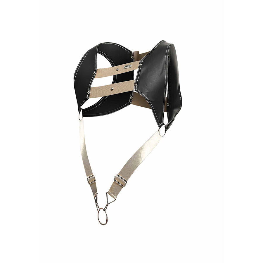 Mob - Dngeon Harness Mit Goldenem Penisring Einheitsgröße