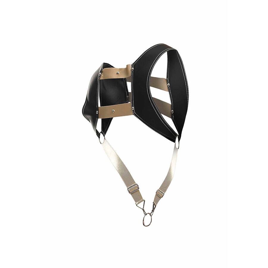 Mob - Dngeon Harness Mit Goldenem Penisring Einheitsgröße