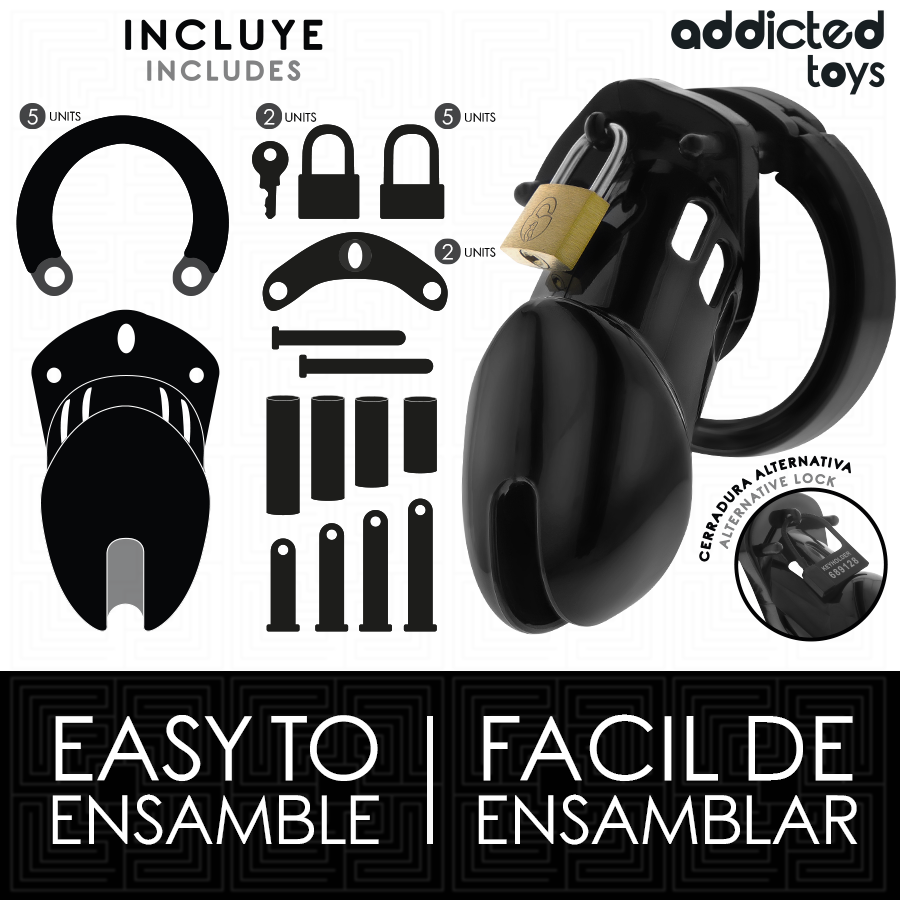 Addicted Toys Locked - Obsidian Hold Peniskãfig Größe M