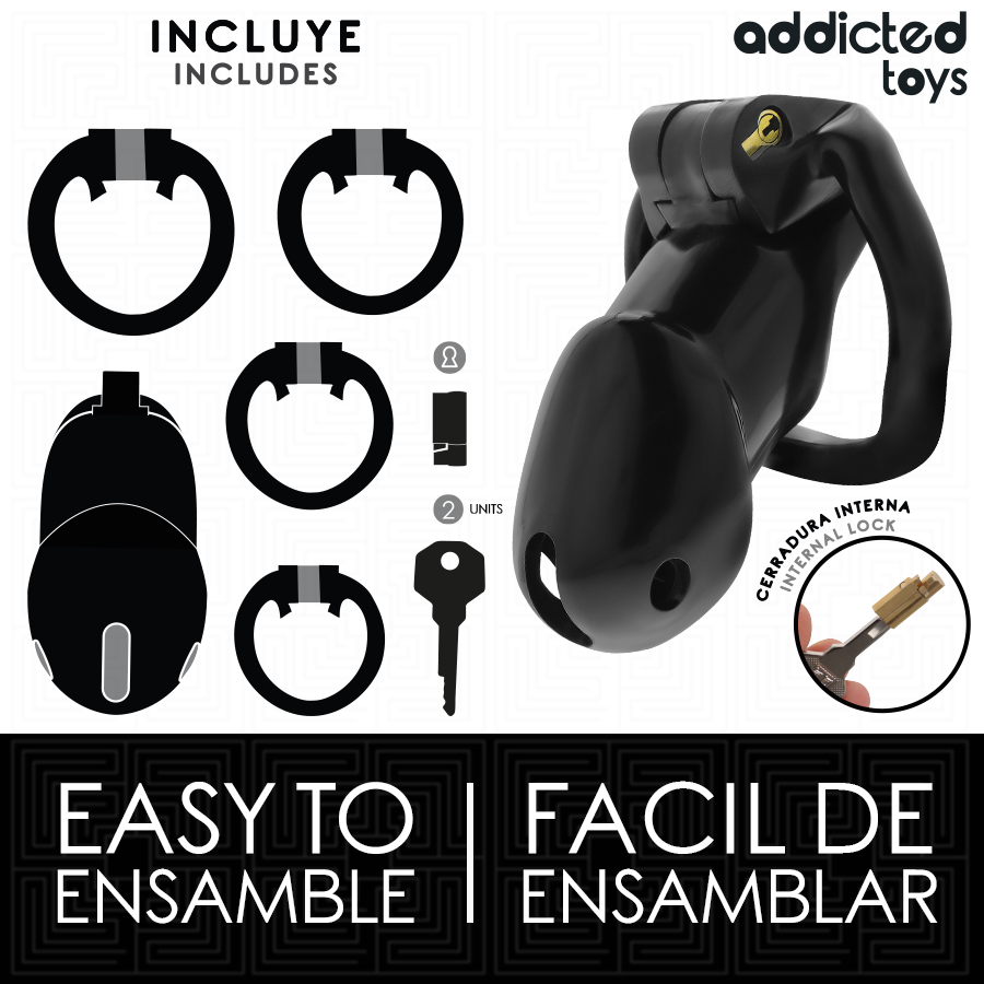 Addicted Toys Locked - Mindnight Cell  Peniskãfig Größe L