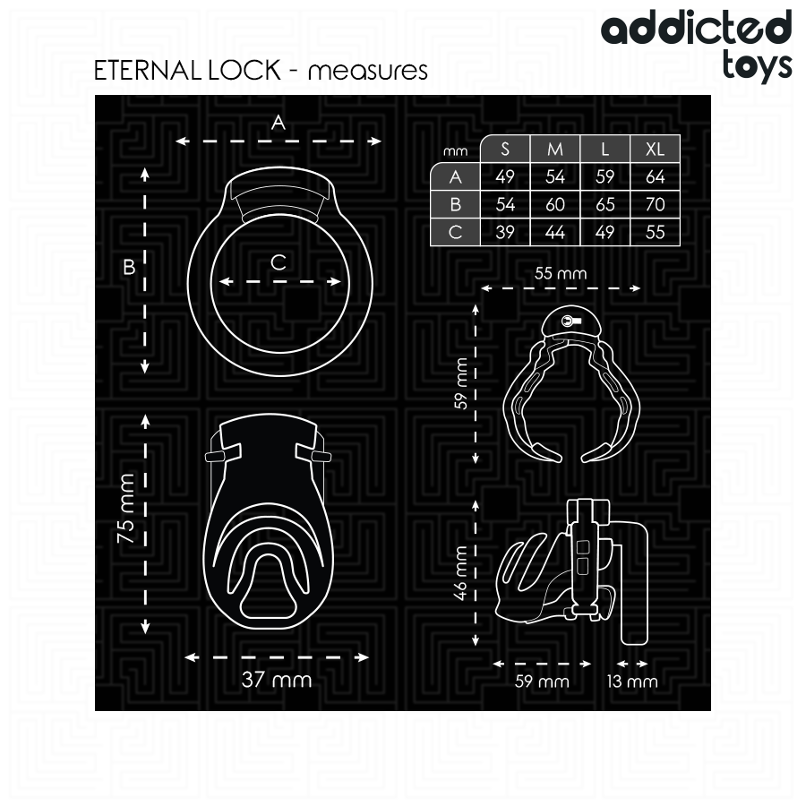 Addicted Toys Locked - Eternal Lock Peniskãfig 9 cm