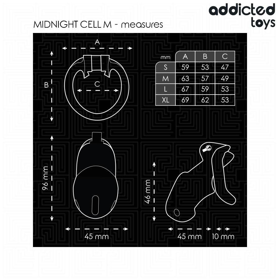 Addicted Toys Locked - Mindnight Cell Penis Cage Größe M