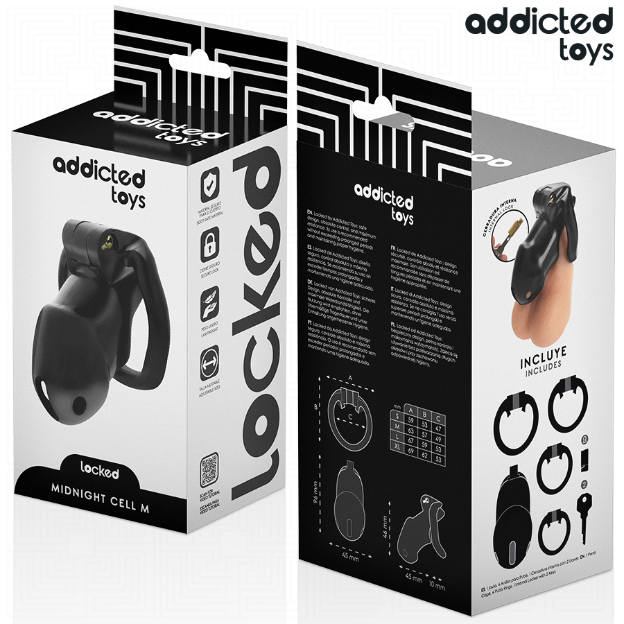 Addicted Toys Locked - Mindnight Cell Penis Cage Größe M