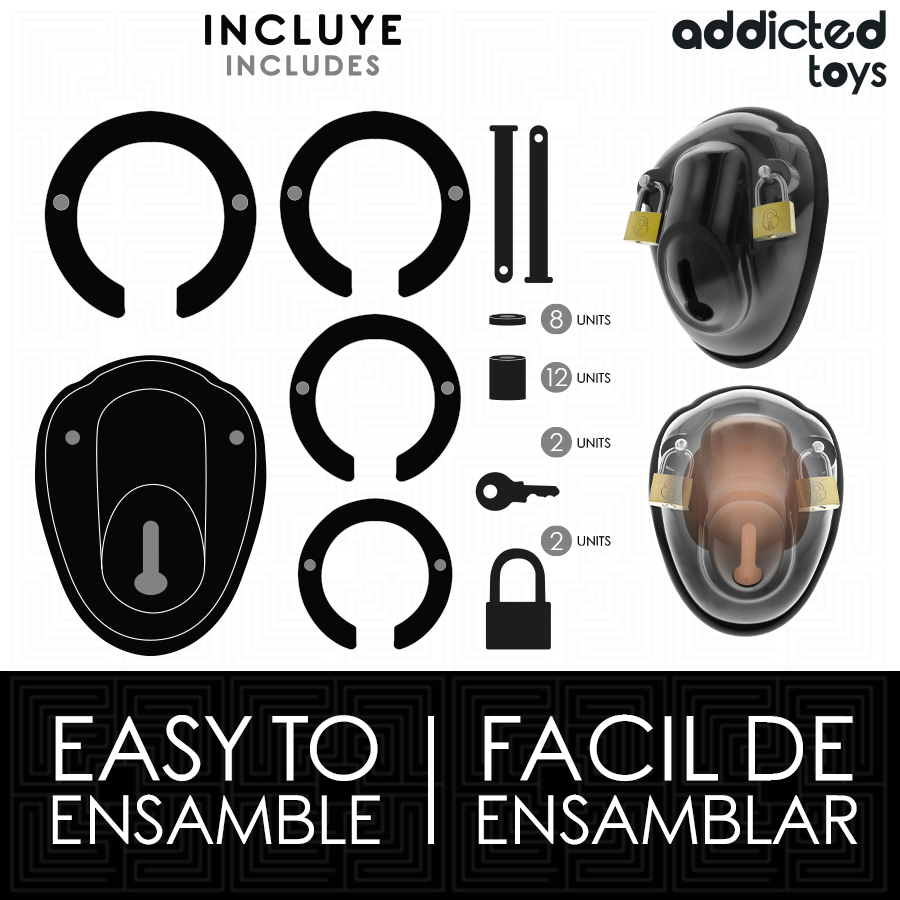 Addicted Toys Locked - Schlösselloser Peniskãfig 11,5 Cm