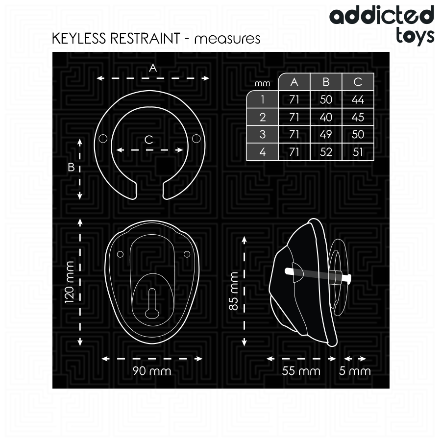 Addicted Toys Locked - Schlösselloser Peniskãfig 11,5 Cm