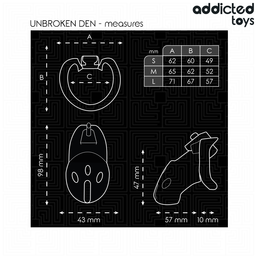 Addicted Toys Locked - Unbroken Den Peniskãfig 9,8 Cm