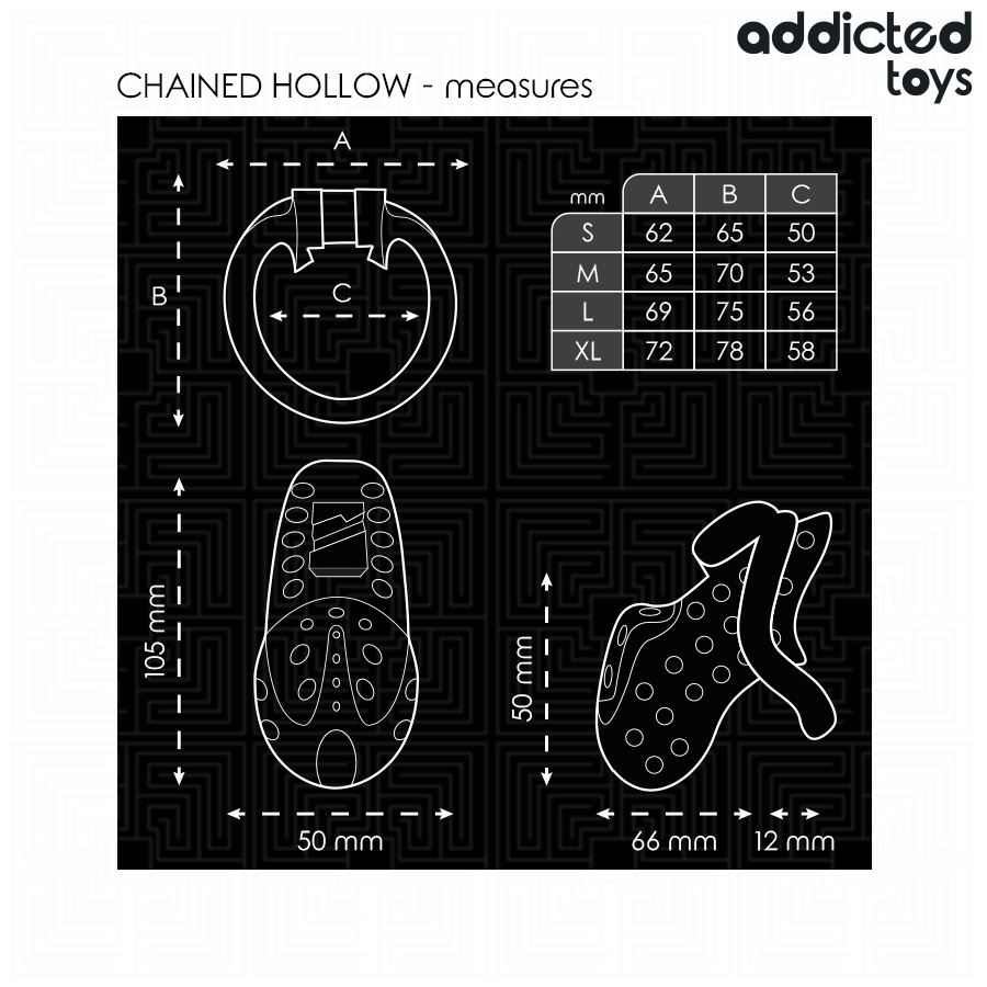 Addicted Toys Locked - Angeketteter Hohlpeniskãfig 10,5 Cm