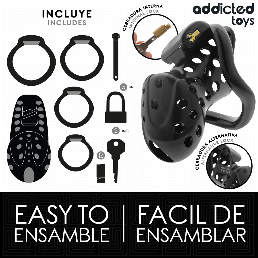 Addicted Toys Locked - Angeketteter Hohlpeniskãfig 10,5 Cm