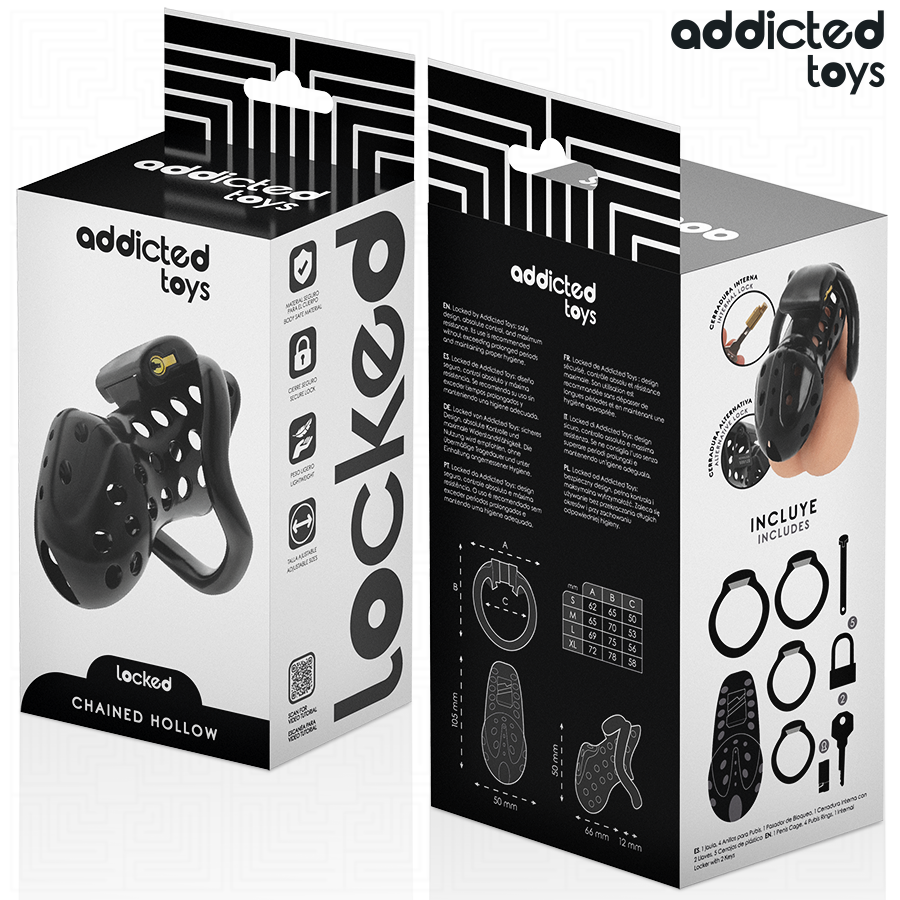 Addicted Toys Locked - Angeketteter Hohlpeniskãfig 10,5 Cm