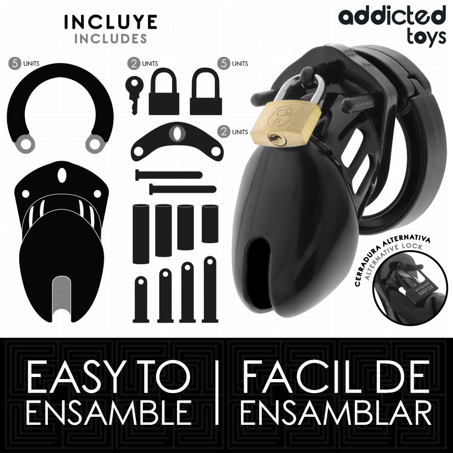Addicted Toys Locked - Obsidian Hold Peniskäfig Größe S