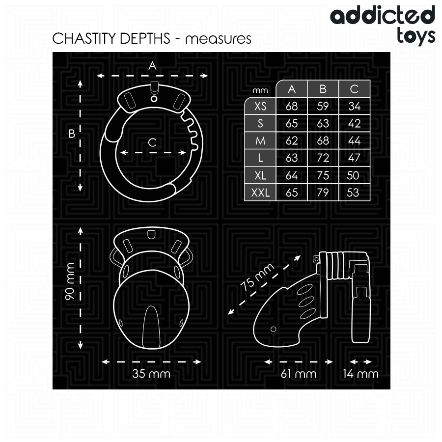 Addicted Toys Locked - Chastity Depths Peniskãfig 7,5 Cm