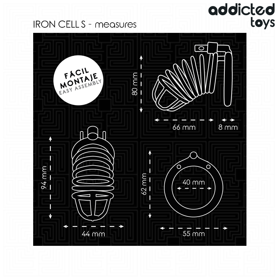 Addicted Toys Locked - Iron Cell Metall-Peniskã„Fig 4 Cm Größe S