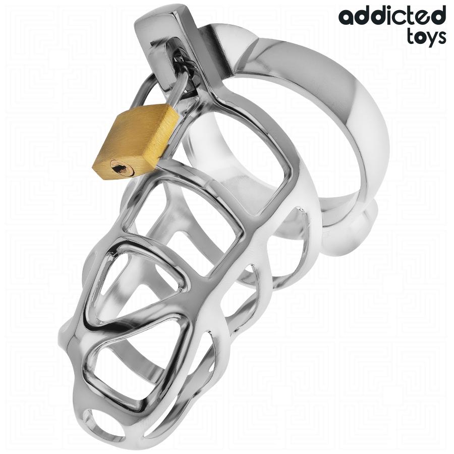 Addicted Toys Locked - Silbernes Schloss Peniskã„Fig Metall Größe M