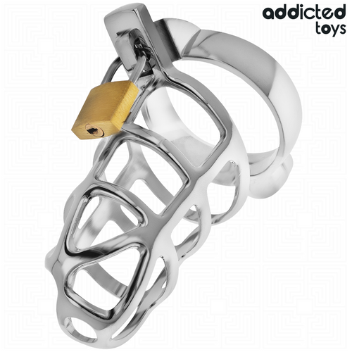 Addicted Toys Locked - Silbernes Schloss Peniskã„Fig Metall Größe M