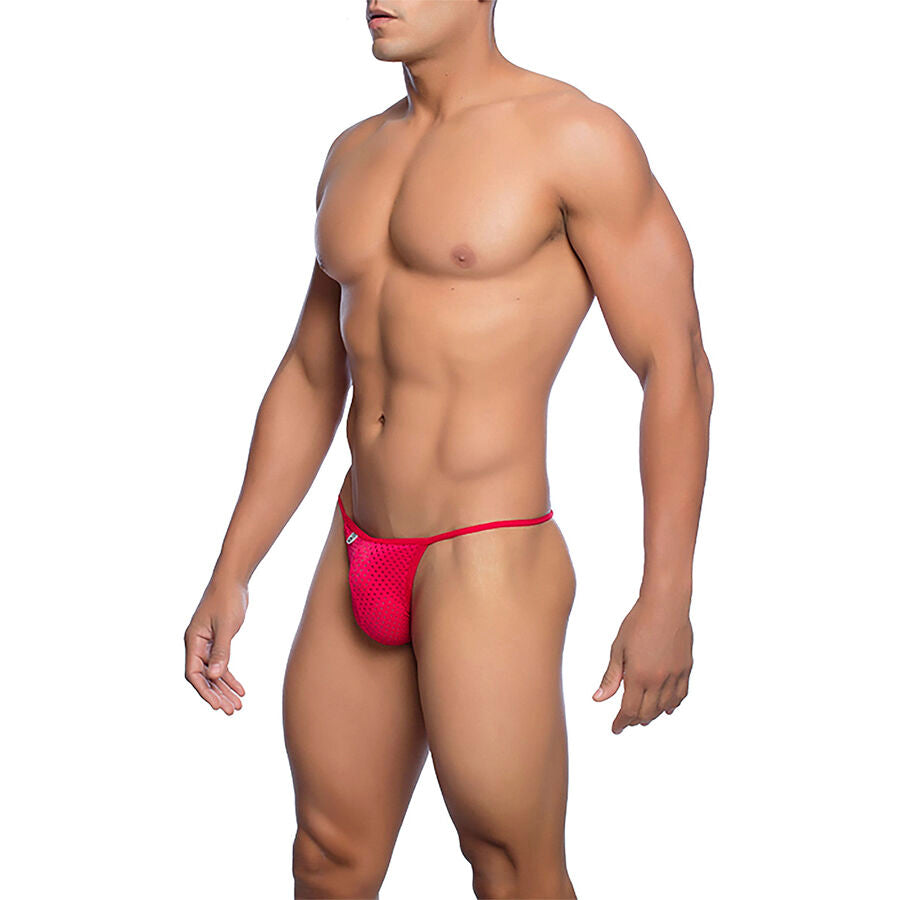 Mob - Roter Mikrofaser-V-String Größe  S/M