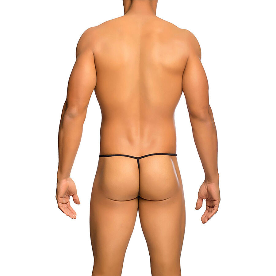 Mob - Transparenter T-Förmiger Tanga Schwarz Größe  L/XL