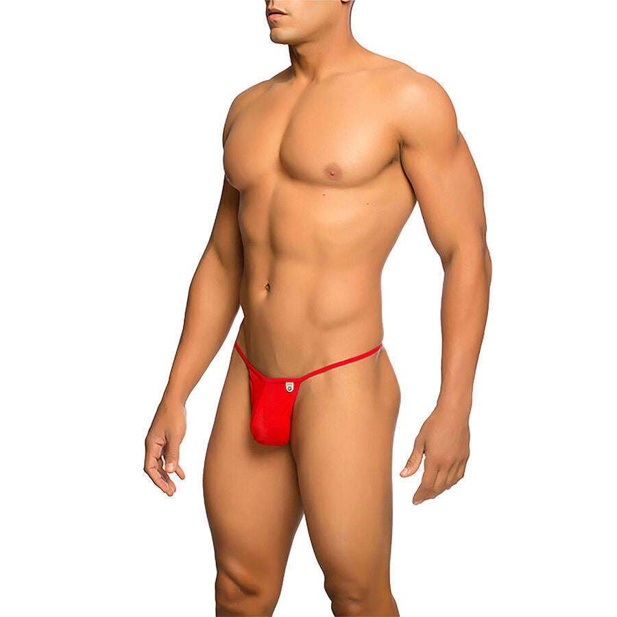 Mob - Transparenter Roter T-Förmiger Tanga Größe  L/XL