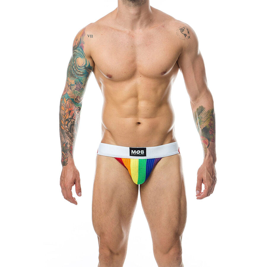 Mob - Classic Jock Stripe Rainbow Größe  M
