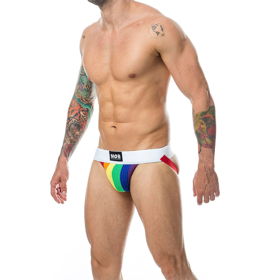 Mob - Classic Jock Stripe Rainbow Größe  M