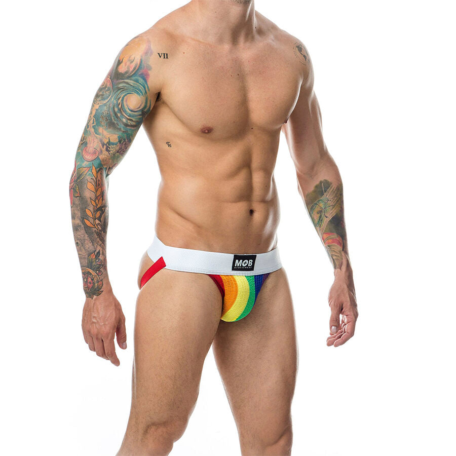 Mob - Classic Jock Stripe Rainbow Größe  L