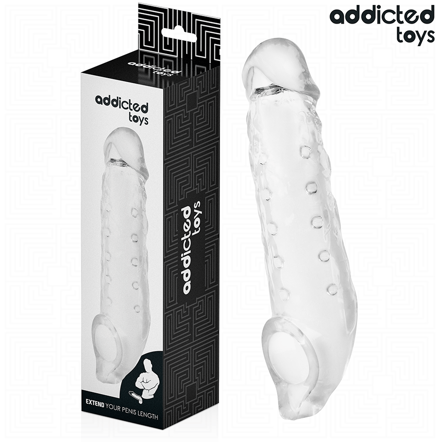 Addicted Toys - Transparente Penishülse Größe M 27 Cm