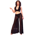 Chilirose - Cr 4857 Schwarzes Top- Und Hosenset, M