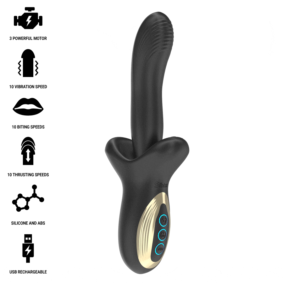Ibiza Kraftvoll Vibrator Mit Stoss- Und Beisseffekt