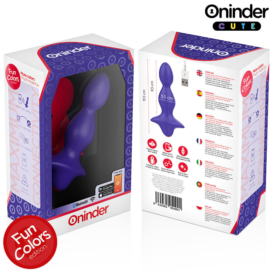 Oninder Cute - Love Butt Vibrierender Analplug-Dilatator - Kostenlose Weltweite App