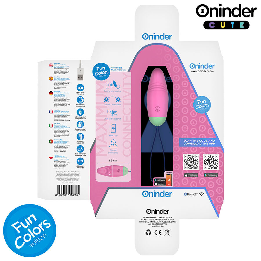 Oninder Cute - Love Pleasure Vibro-Rotierendes Ei 360â° Silikon - Kostenlose Weltweite App