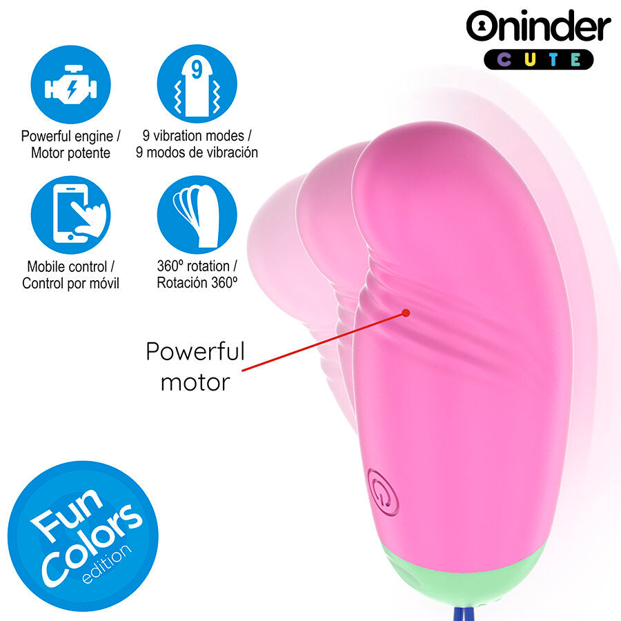 Oninder Cute - Love Pleasure Vibro-Rotierendes Ei 360â° Silikon - Kostenlose Weltweite App