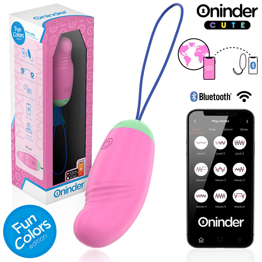 Oninder Cute - Love Pleasure Vibro-Rotierendes Ei 360â° Silikon - Kostenlose Weltweite App